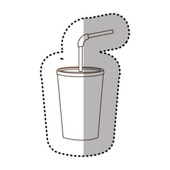 figure drinks soda with flat icon, vector illustraction design