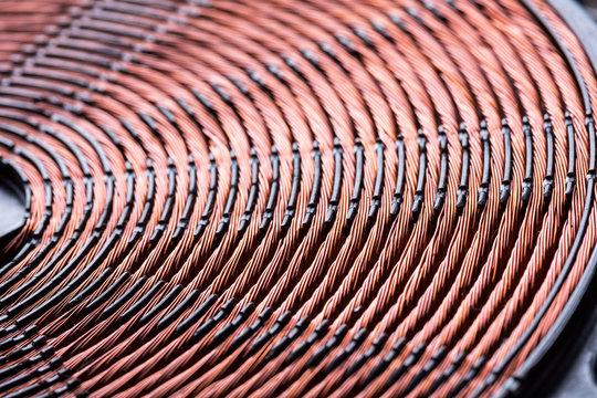 Induction Heater Copper Coil Closeup