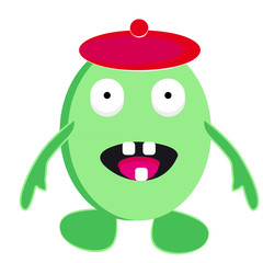 Monster on white background