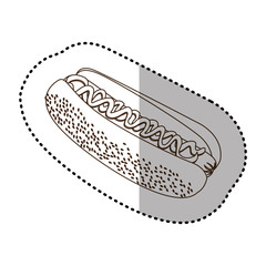 figure hot dog fast food icon, vector illustraction design