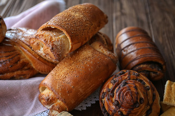 Fresh bakery products, closeup