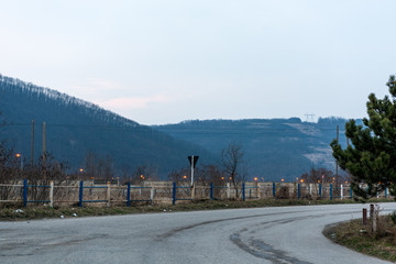 Fototapeta na wymiar A road in Romania