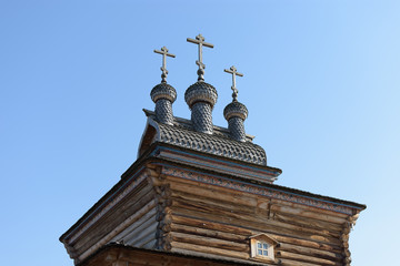 Fototapeta na wymiar Old orthodox church in the park