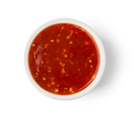 spicy red sauce in bowl