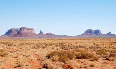 Monument Valley on the border of Arizona and Utah in Navajo Reservation