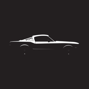 Vector muscle car silhouette