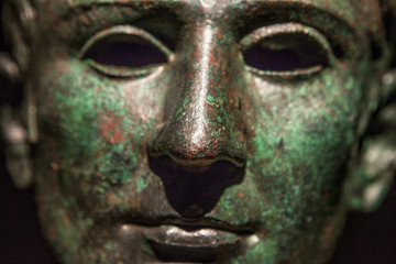 Bronze statue closeup