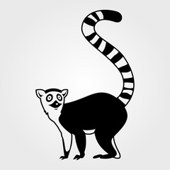 Lemur icon on a white background