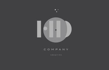hd h d  grey modern alphabet company letter logo icon