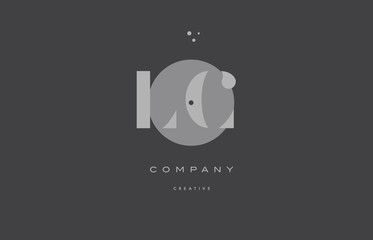 lc l c  grey modern alphabet company letter logo icon