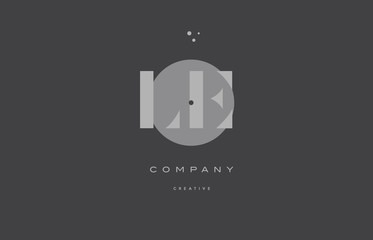 le l e  grey modern alphabet company letter logo icon