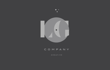 lg l g  grey modern alphabet company letter logo icon