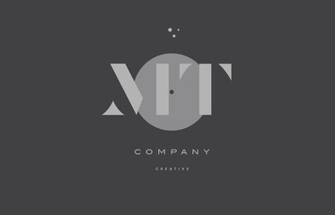 mt m t  grey modern alphabet company letter logo icon - obrazy, fototapety, plakaty