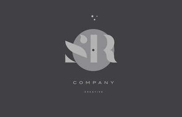 sr s r  grey modern alphabet company letter logo icon