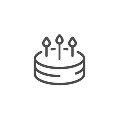 Birthday cake line icon