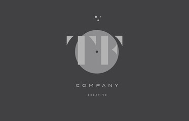 tf t f  grey modern alphabet company letter logo icon