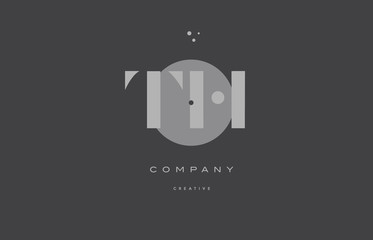 th t h  grey modern alphabet company letter logo icon