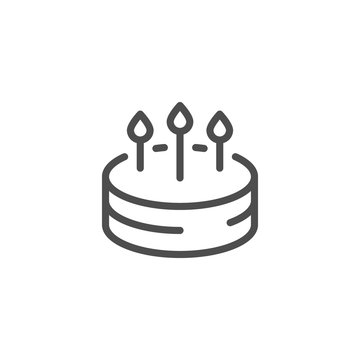 Birthday Cake Line Icon