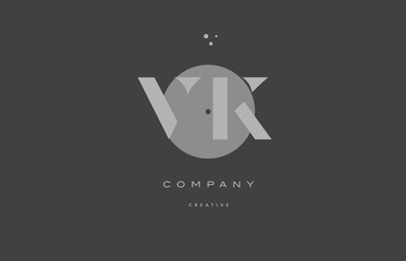Obraz premium vk v k grey modern alphabet company letter logo icon