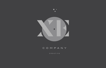 xe x e  grey modern alphabet company letter logo icon