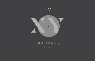 xy x y  grey modern alphabet company letter logo icon