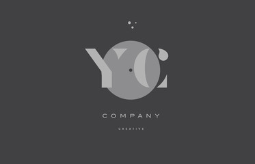 yc y c  grey modern alphabet company letter logo icon