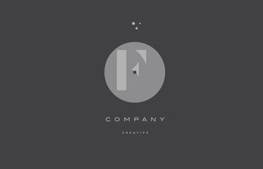 f grey modern alphabet company letter logo icon
