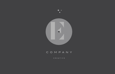 e grey modern alphabet company letter logo icon
