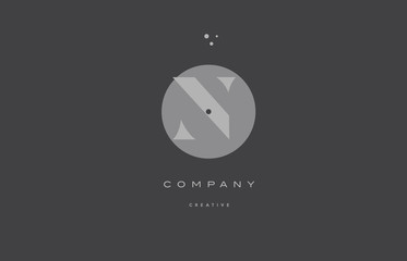 n grey modern alphabet company letter logo icon