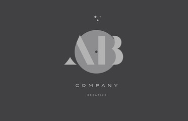 Fototapeta na wymiar ab a b grey modern alphabet company letter logo icon