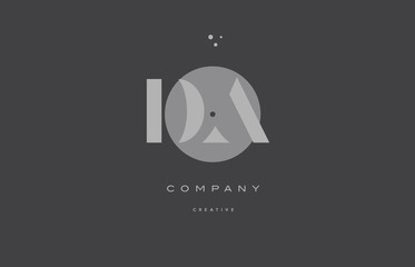 da d a  grey modern alphabet company letter logo icon - obrazy, fototapety, plakaty