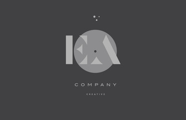 ea e a  grey modern alphabet company letter logo icon