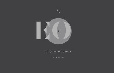 eo e o  grey modern alphabet company letter logo icon