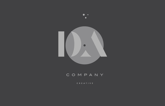 da d a  grey modern alphabet company letter logo icon