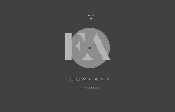 fa f a  grey modern alphabet company letter logo icon
