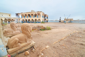 Eritrea · Governors Palace - ruined imperial palace of Haile Selassie in Massawa

 - obrazy, fototapety, plakaty