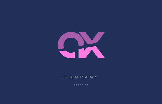 ax a x  pink blue alphabet letter logo icon