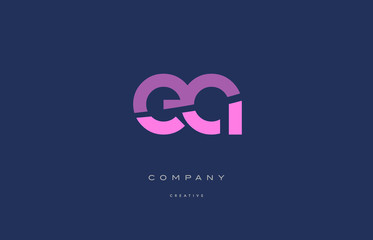 ea e a  pink blue alphabet letter logo icon - obrazy, fototapety, plakaty