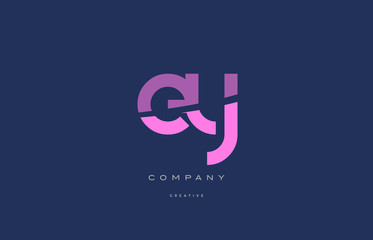 Fototapeta premium ey e y pink blue alphabet letter logo icon