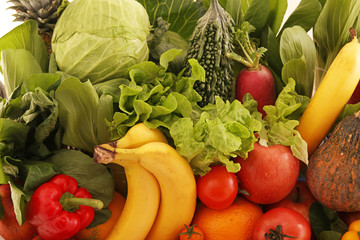 新鮮な野菜と果物　