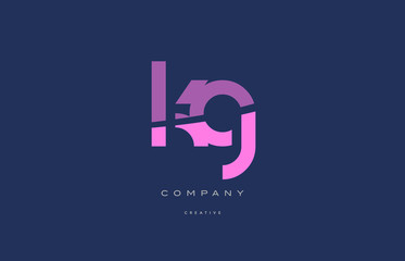 kg k g  pink blue alphabet letter logo icon - obrazy, fototapety, plakaty
