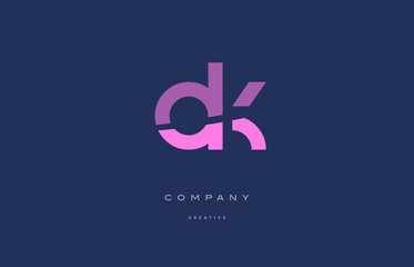 ok o k  pink blue alphabet letter logo icon