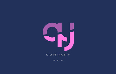 qy q y  pink blue alphabet letter logo icon