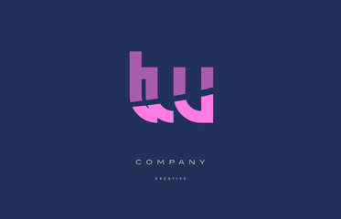 tw t w  pink blue alphabet letter logo icon