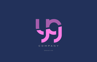 yg y g  pink blue alphabet letter logo icon