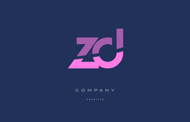 zd z d  pink blue alphabet letter logo icon