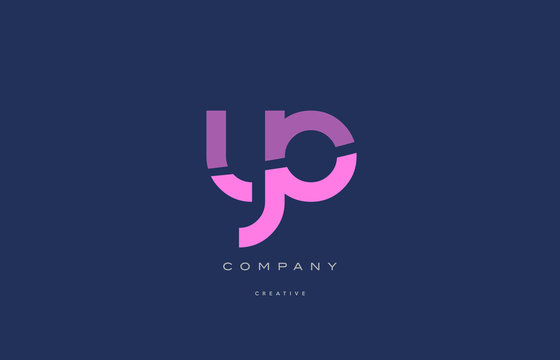 yo y o  pink blue alphabet letter logo icon