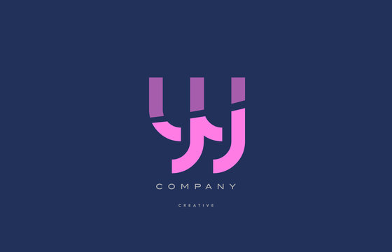 yy y  pink blue alphabet letter logo icon