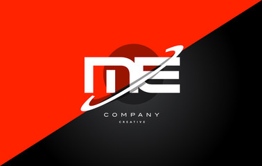 me m e  red black technology alphabet company letter logo icon