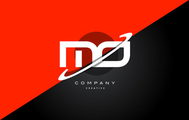 mo m o  red black technology alphabet company letter logo icon